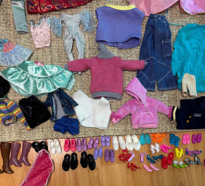 Bulk Lot of Barbie and Doll Clothes and Accessories