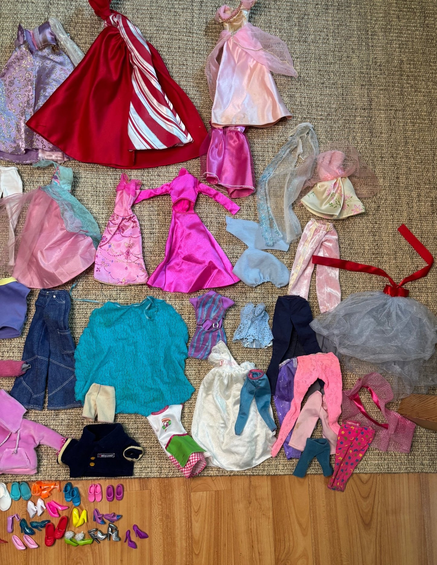 Bulk Lot of Barbie and Doll Clothes and Accessories