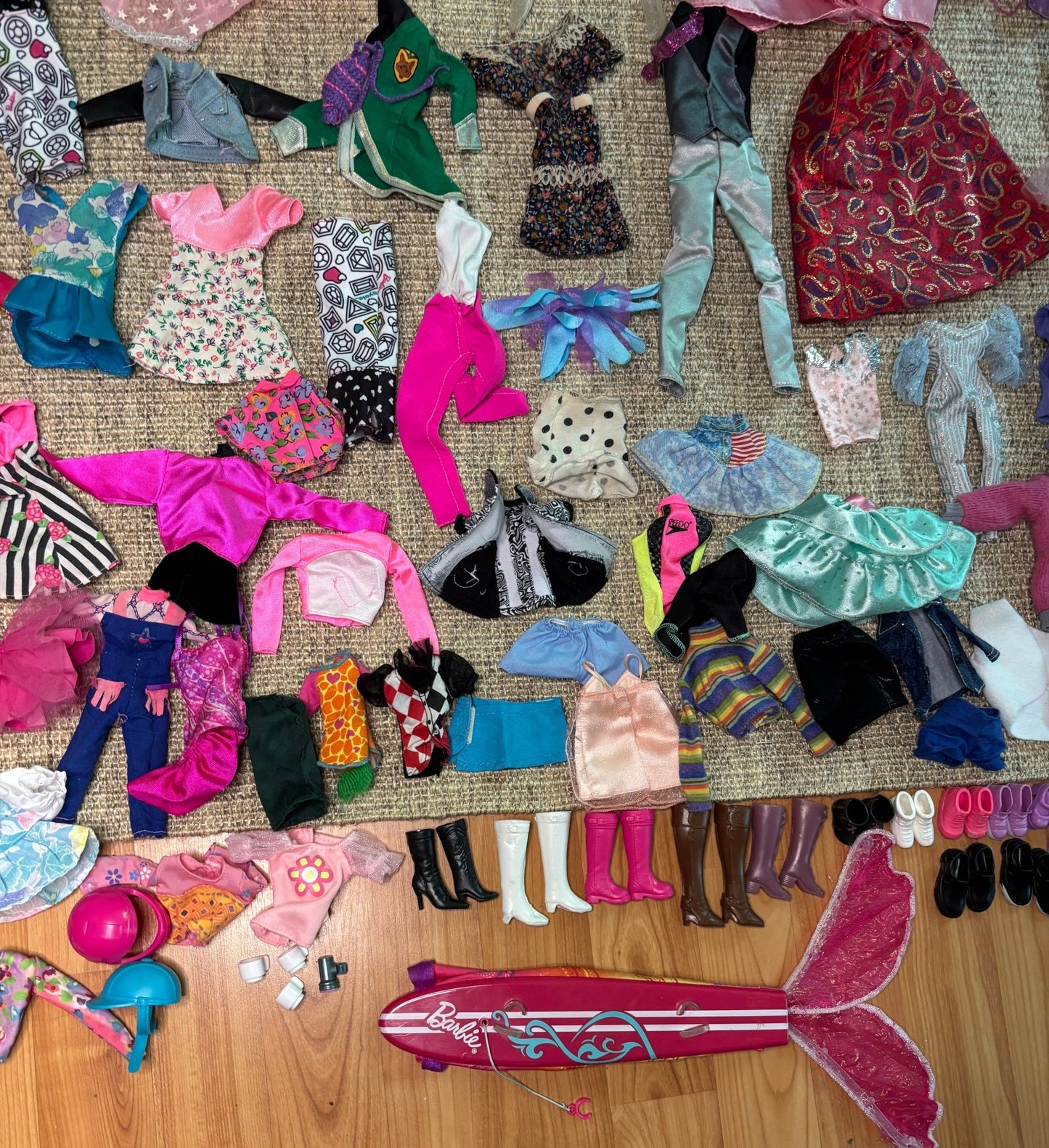 Bulk Lot of Barbie and Doll Clothes and Accessories