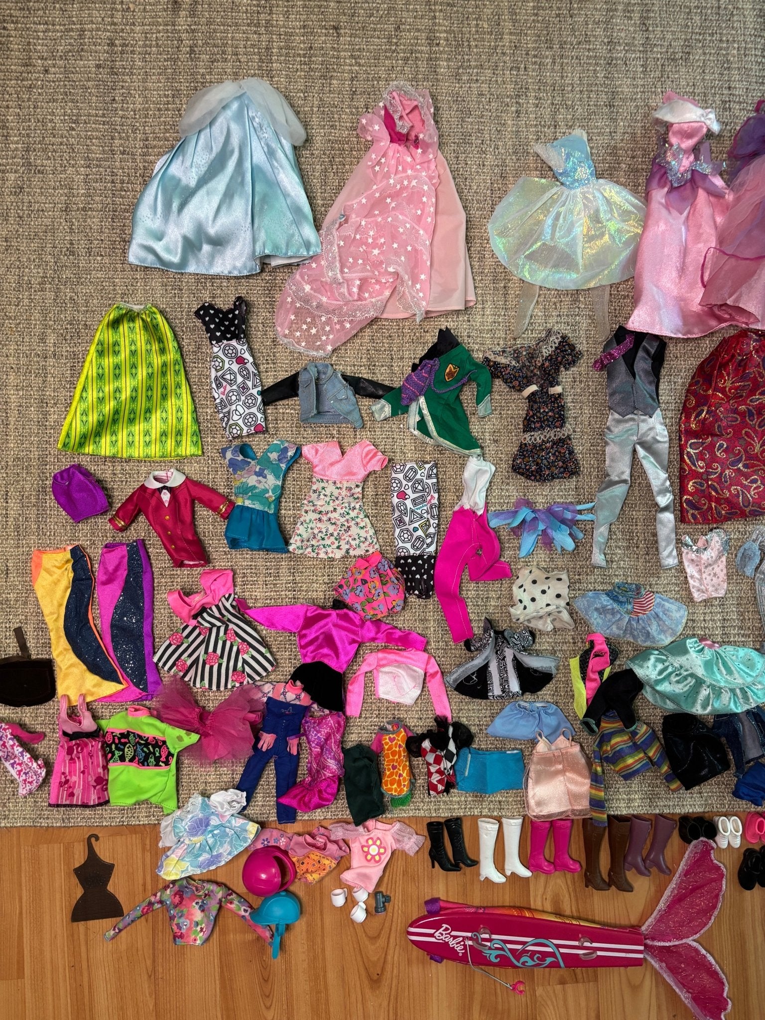 Bulk Lot of Barbie and Doll Clothes and Accessories