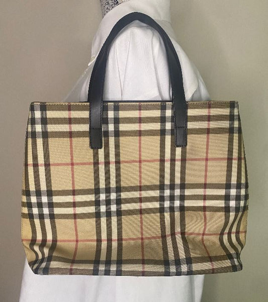 Burberry Check Handbag Tote Bag