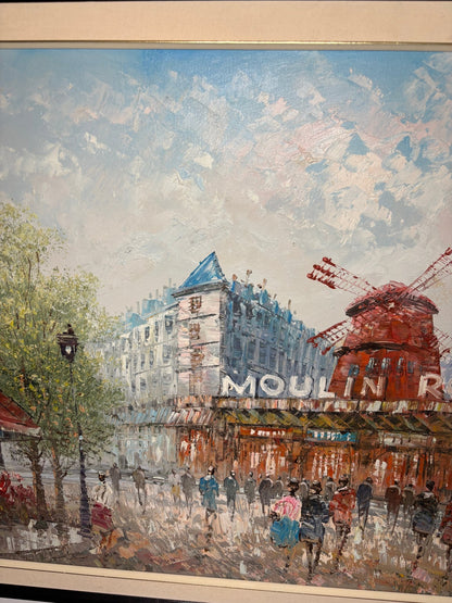 Caroline Burnett Moulin Rouge Original Oil Painting