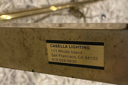 Casella Adjustable Brass Pharmacy Floor Lamp