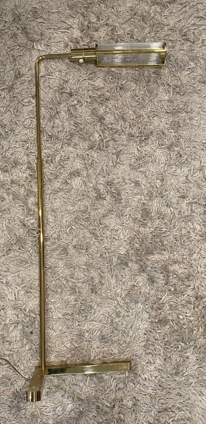 Casella Adjustable Brass Pharmacy Floor Lamp