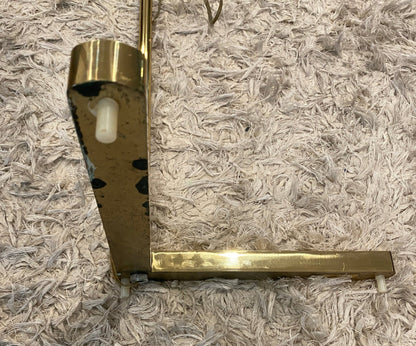 Casella Adjustable Brass Pharmacy Floor Lamp