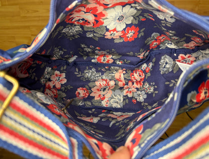 Cath Kidston Blue Floral Print Everyday Bag