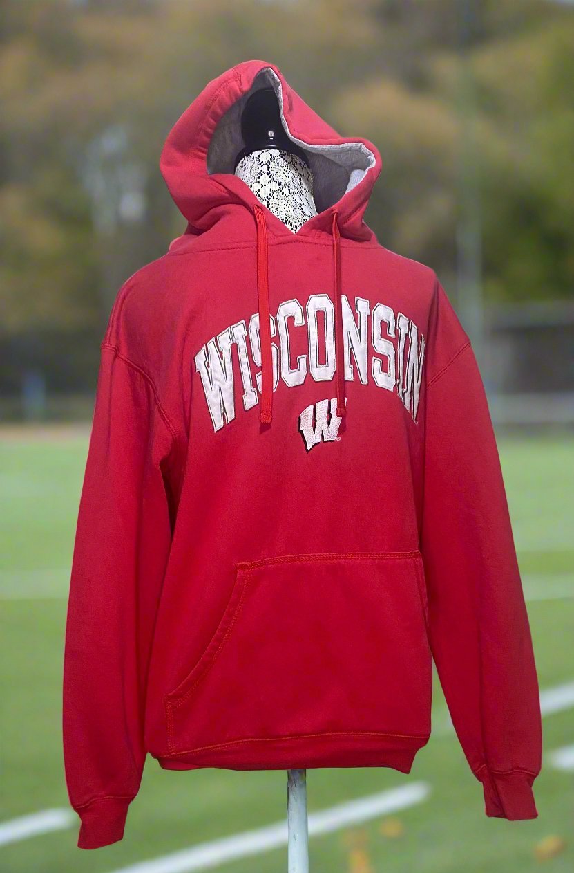 Champion University of Wisconsin Badgers Red Hoodie Sweatshirt