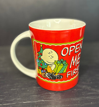 Charlie Brown Christmas Open Me First Coffee Mug
