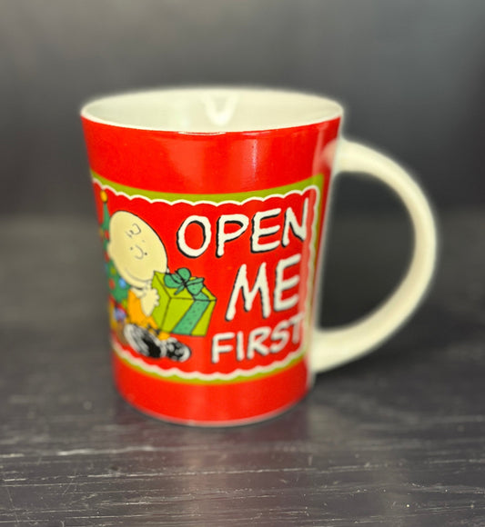 Charlie Brown Christmas Open Me First Coffee Mug
