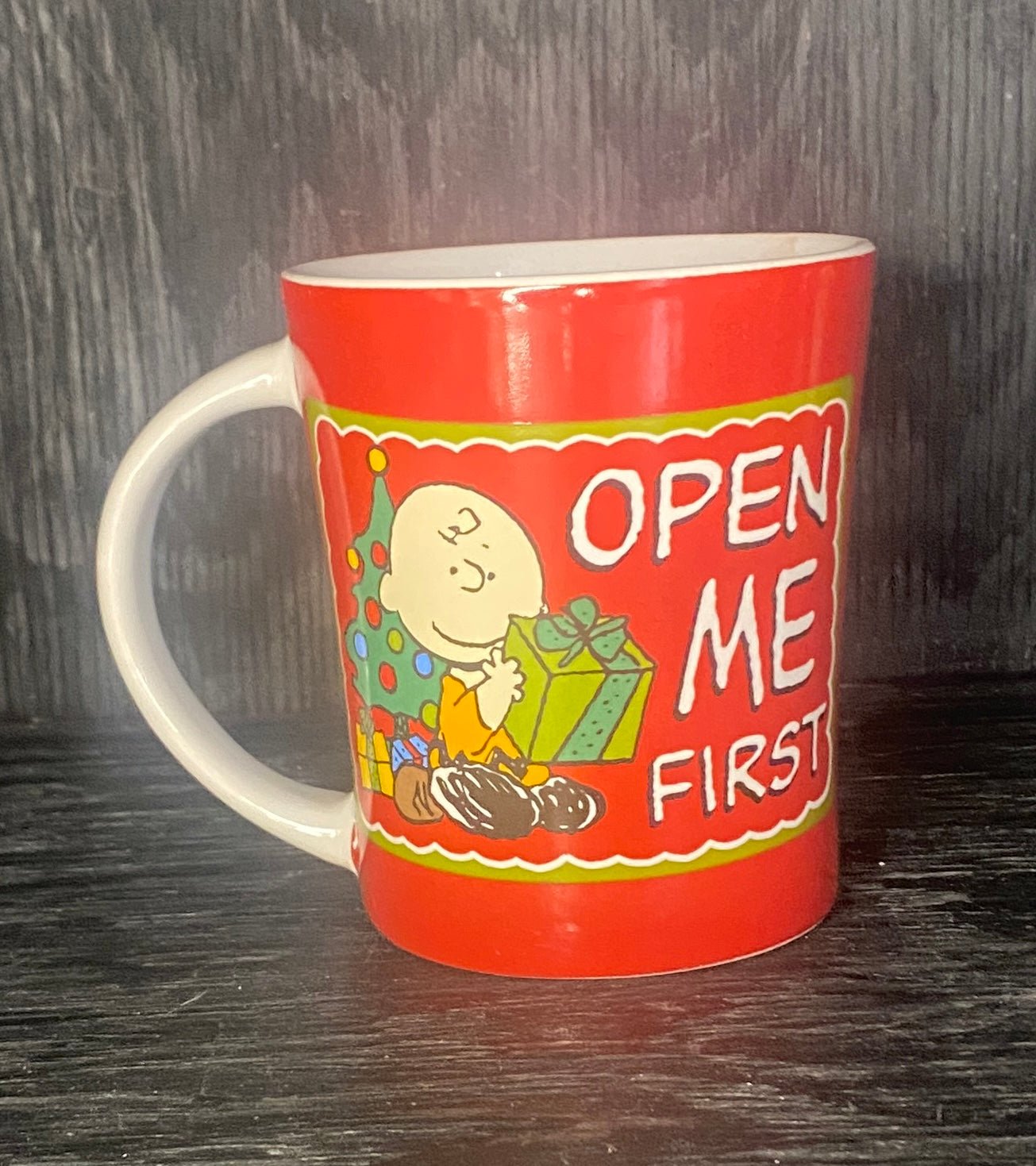 Charlie Brown Christmas Open Me First Coffee Mug - HLJ at HomeCharlie Brown Christmas Open Me First Coffee MugGraphic MugPeanuts