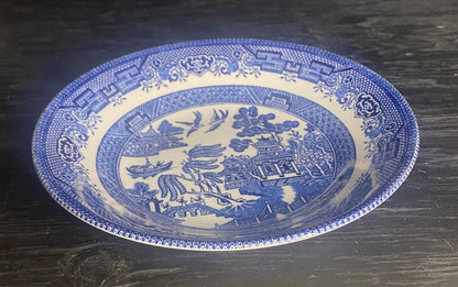 Churchill Blue Willow Shallow Soup Bowl