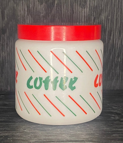 CLP England Milk Glass Coffee Storage Container