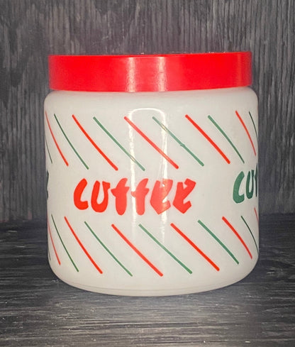 CLP England Milk Glass Coffee Storage Container