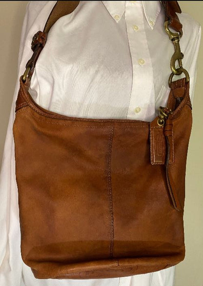 Coach Legacy Bleeker Brown Leather Bucket Bag