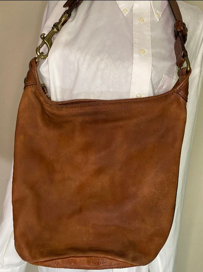 Coach Legacy Bleeker Brown Leather Bucket Shoulder Bag