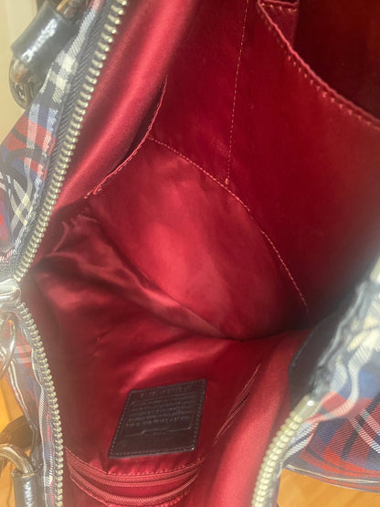 Coach Poppy Tartan Plaid Handbag Purse