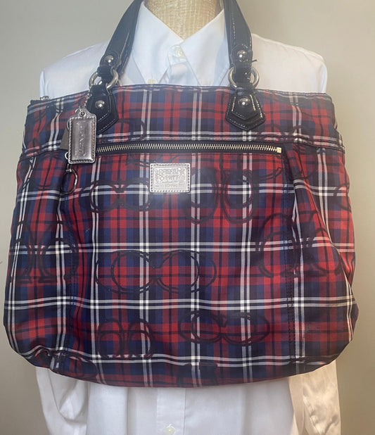 Coach Poppy Tartan Plaid Handbag