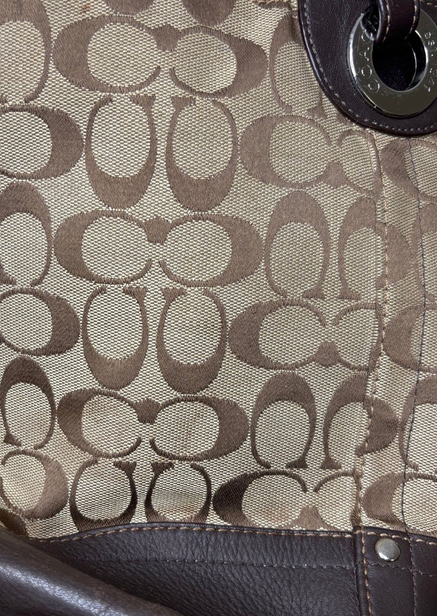 Coach Signature Jacquard Handbag Purse