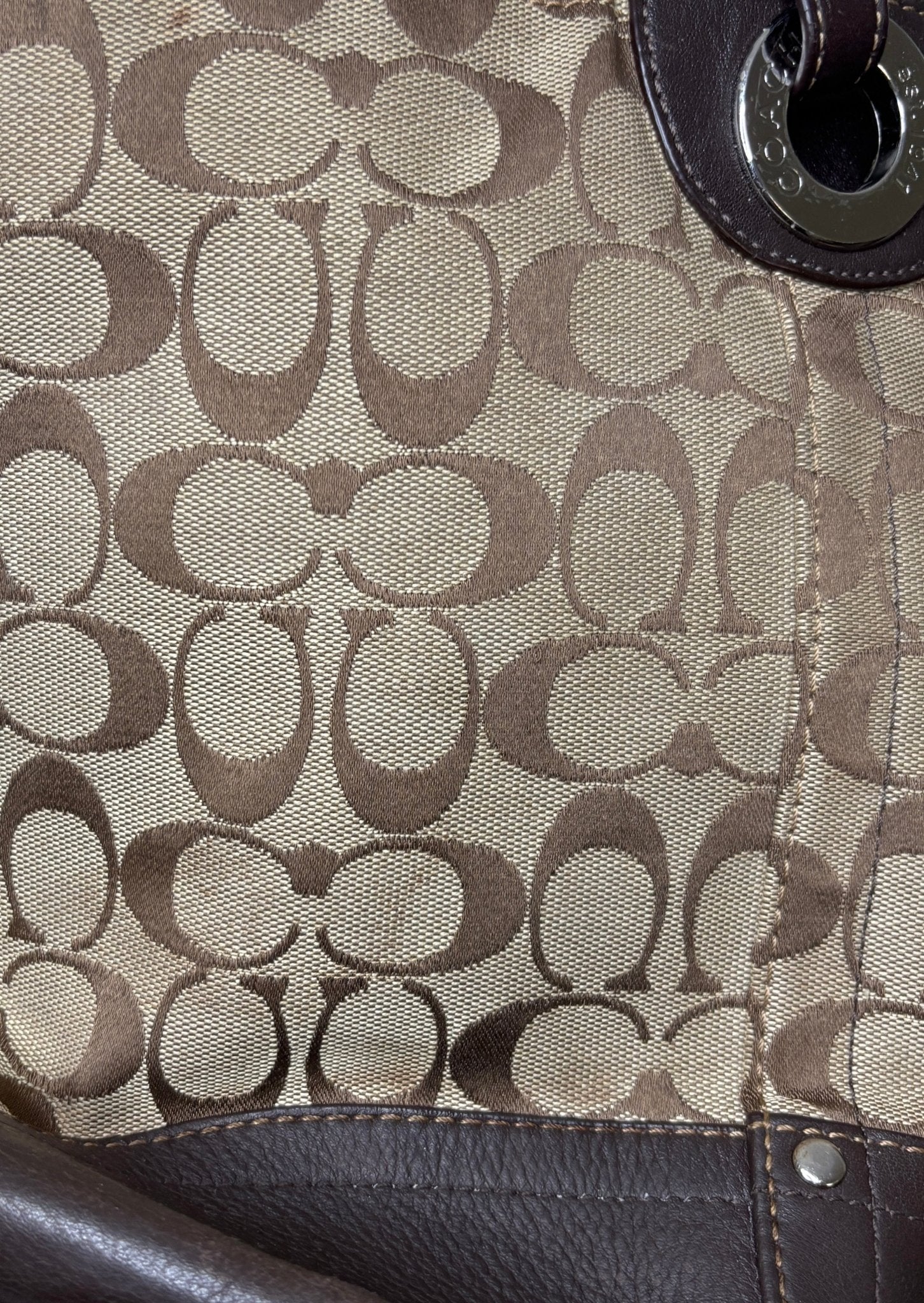Coach Signature Jacquard Handbag Purse