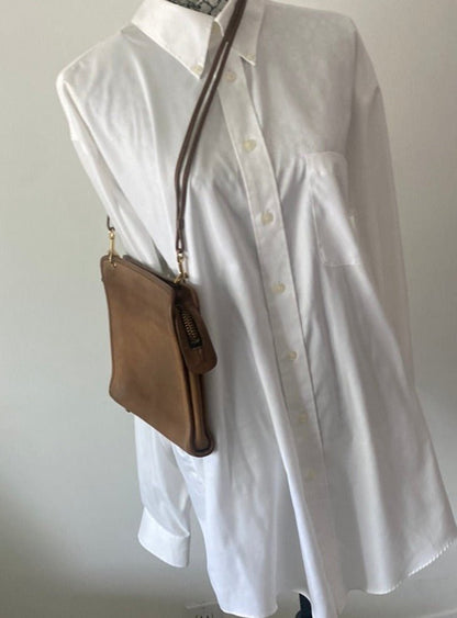 Coach Slim Brown Leather Purse Shoulder Bag