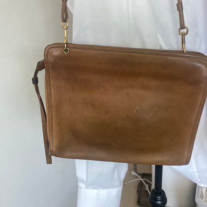 Coach Slim Brown Leather Purse Shoulder Bag