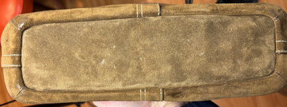 Coach Soho Signature Brown Suede Crossbody Purse