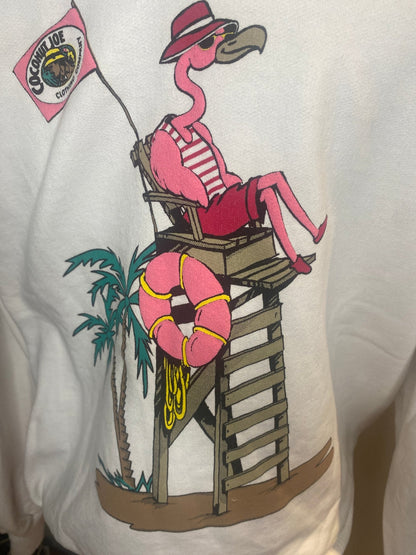Coconut Joe Pink Flamingo Vintage Sweatshirt