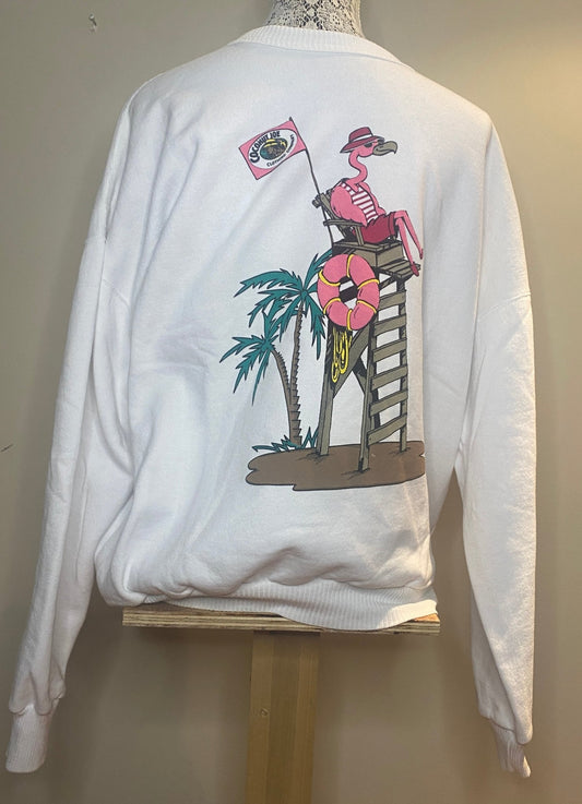 Coconut Joe Pink Flamingo Vintage Sweatshirt