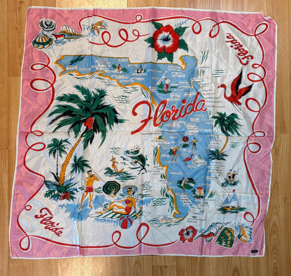 Collectible Florida Souvenir Vintage Scarf