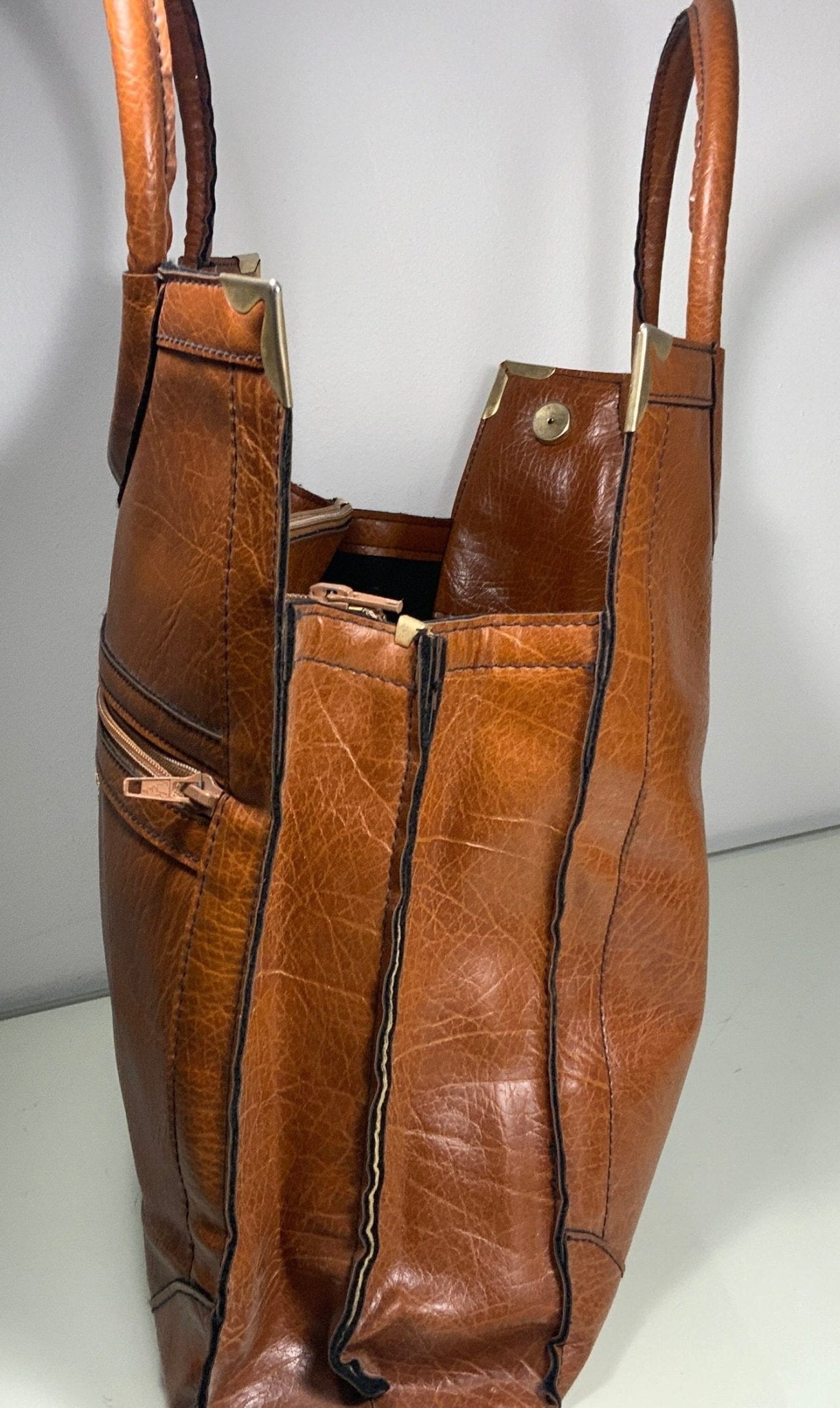 Cornell Creations Brown Leather Top Handle Purse - HLJ at HomeCornell Creations Brown Leather Top Handle PurseTop HandleCornell Creations