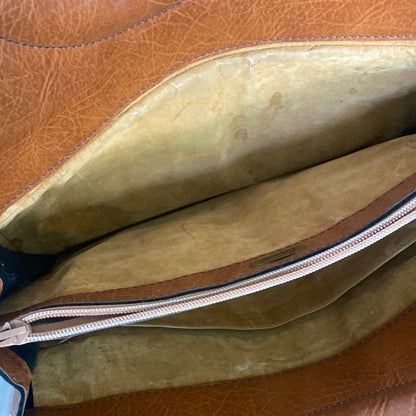 Cornell Creations Brown Leather Top Handle Purse