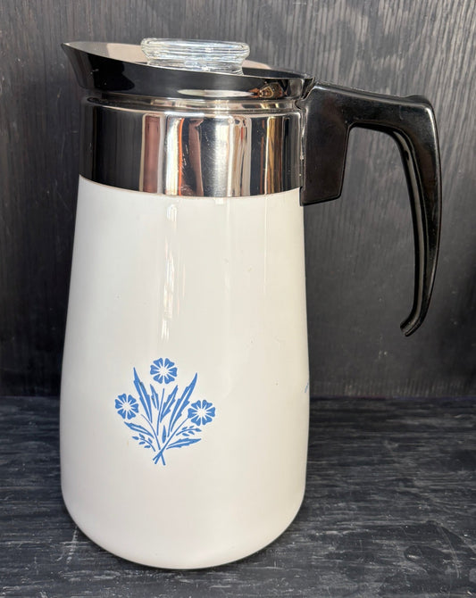 Corningware Blue Cornflower 9 Cup Coffee Percolator