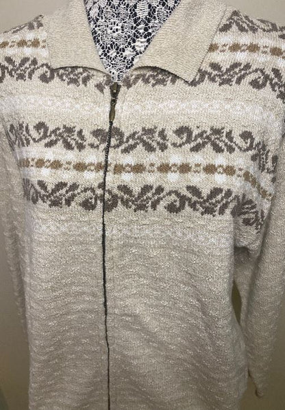 Cottage Cove Winter Beige Women’s Cardigan