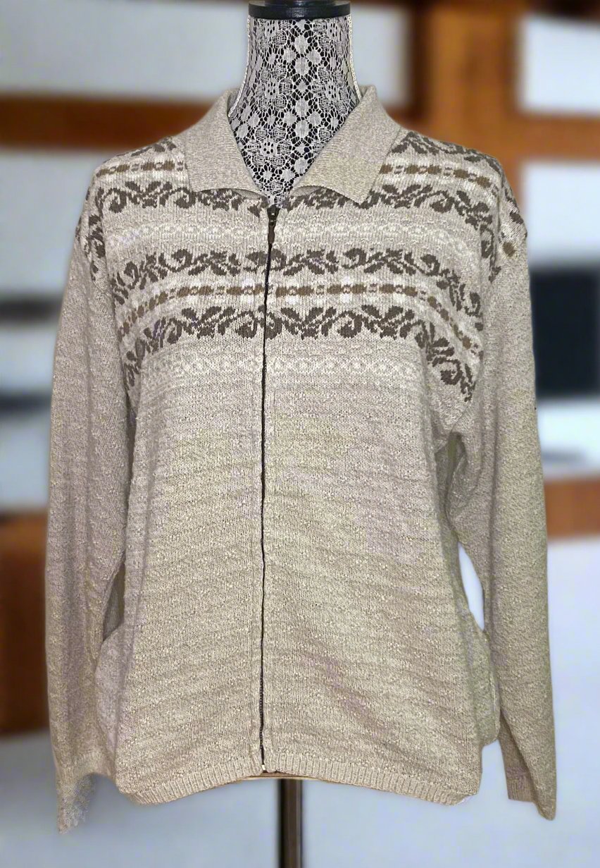 Cottage Cove Winter Beige Full Zip Women’s Cardigan Large - HLJ at HomeCottage Cove Winter Beige Full Zip Women’s Cardigan LargeCardiganCottage Cove