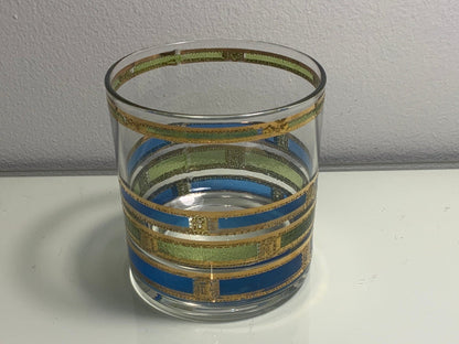 Culver Blue Empress Cocktail Old Fashioned Glasses Set