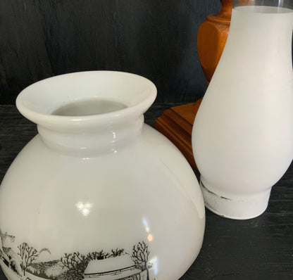 Currier and Ives Vintage Lamp