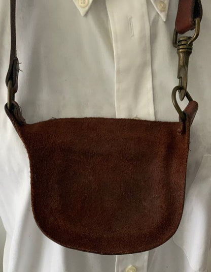 Custom Vintage Brown Leather Sporran Hip Purse