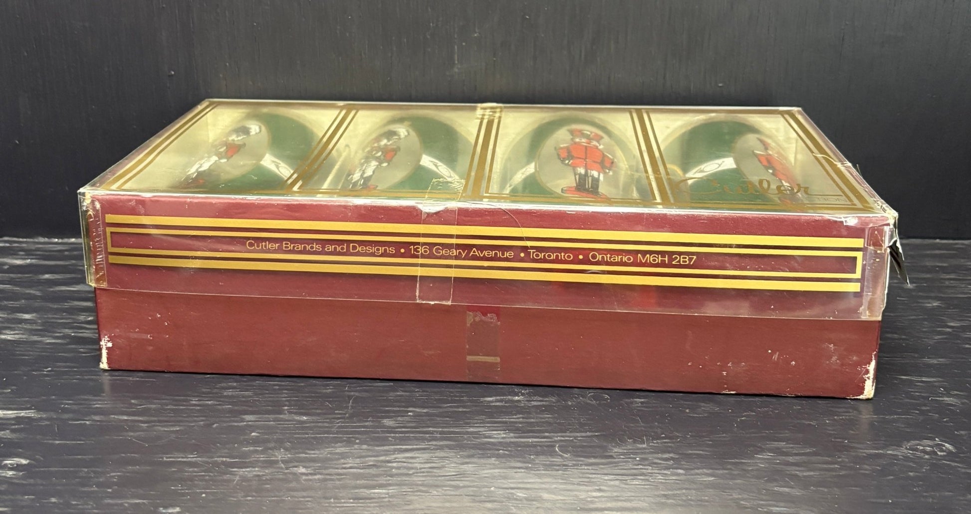 Cutler Christmas Toy Soldier Highball Tumblers Glasses Set