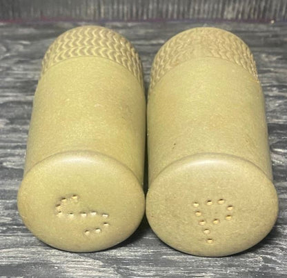 green Denby Salt and Pepper Shakers