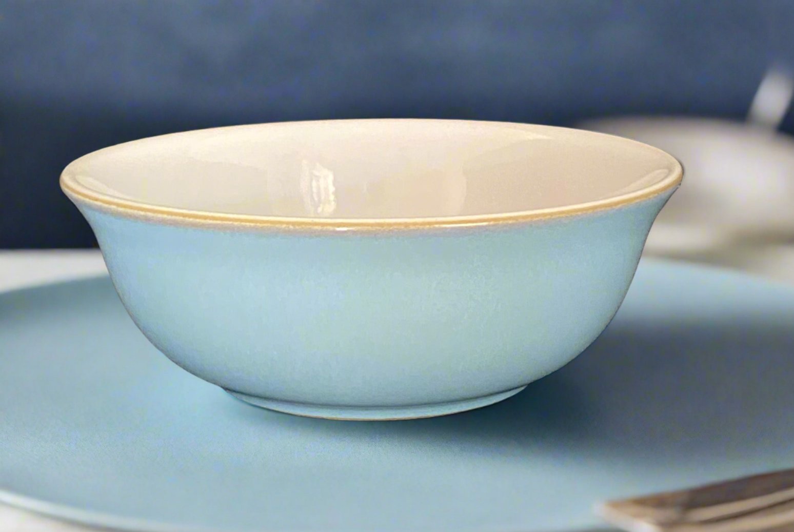 Denby Colonial Blue Soup Cereal Bowls - HLJ at HomeDenby Colonial Blue Soup Cereal BowlsSoup BowlDenby