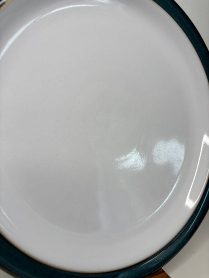 white with green trim and gold band Denby Greenwich Dinner Plate