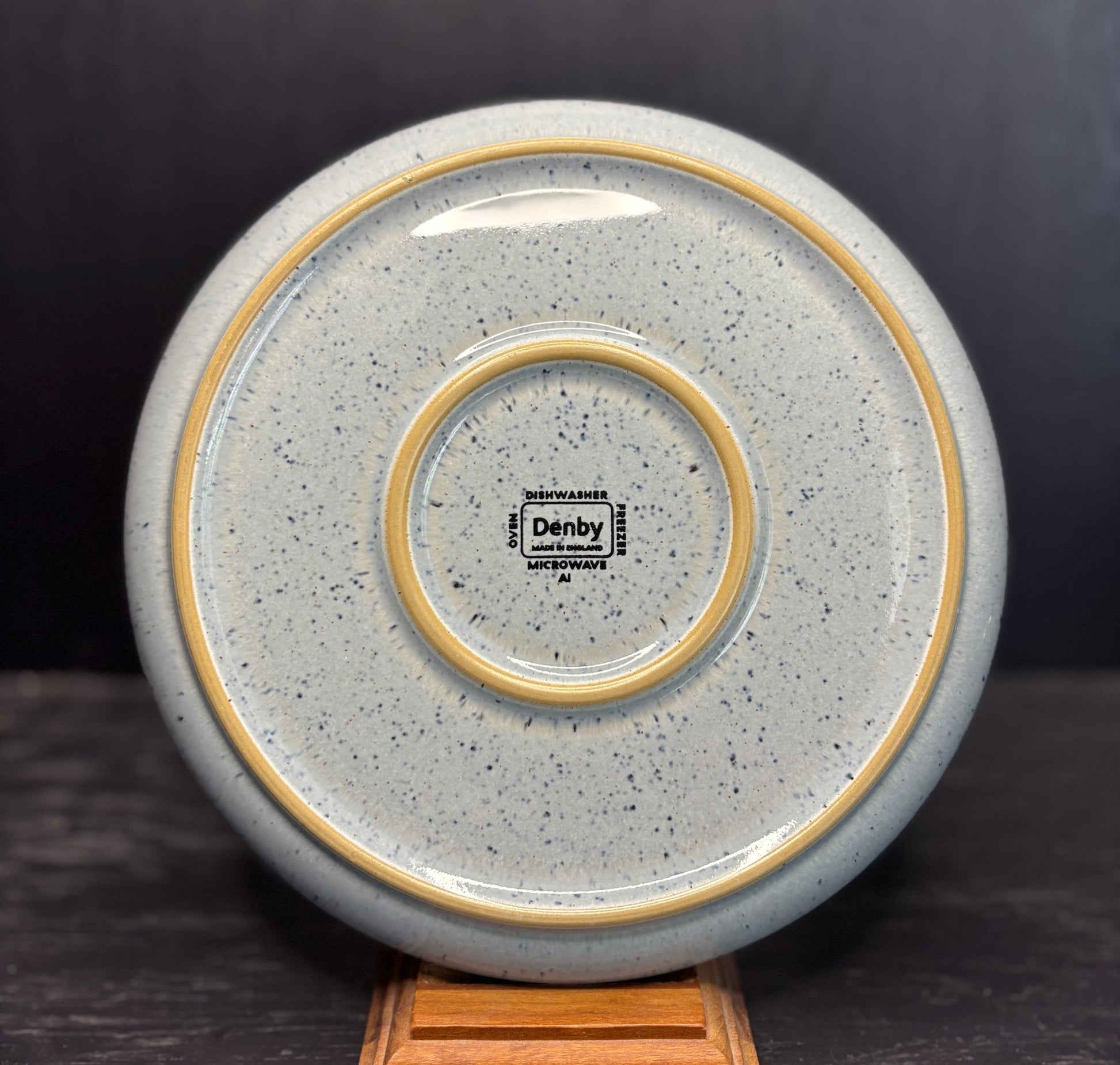 Denby Halo Blue Speckle Salad Plate