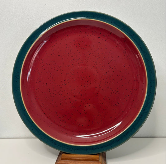 Denby Harlequin Red and Green Dinner Plates