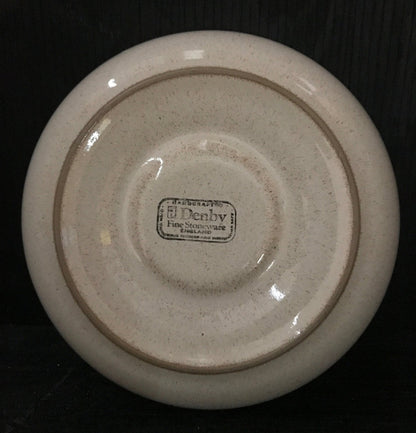 beige and brown Denby Langley Sahara Stoneware Saucer
