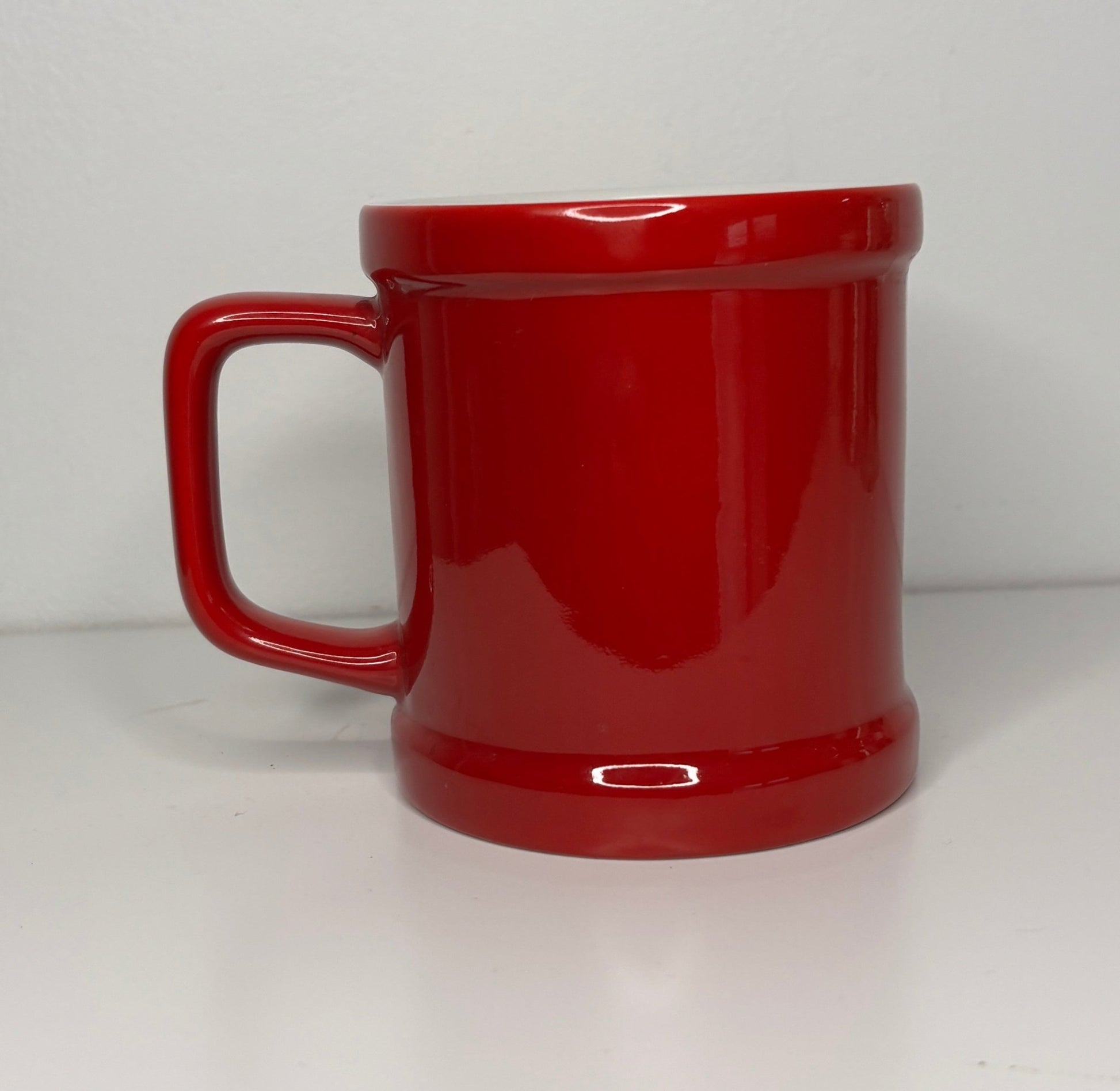 red Detroit Red Wings Coffee Mug with a raised red wings logo