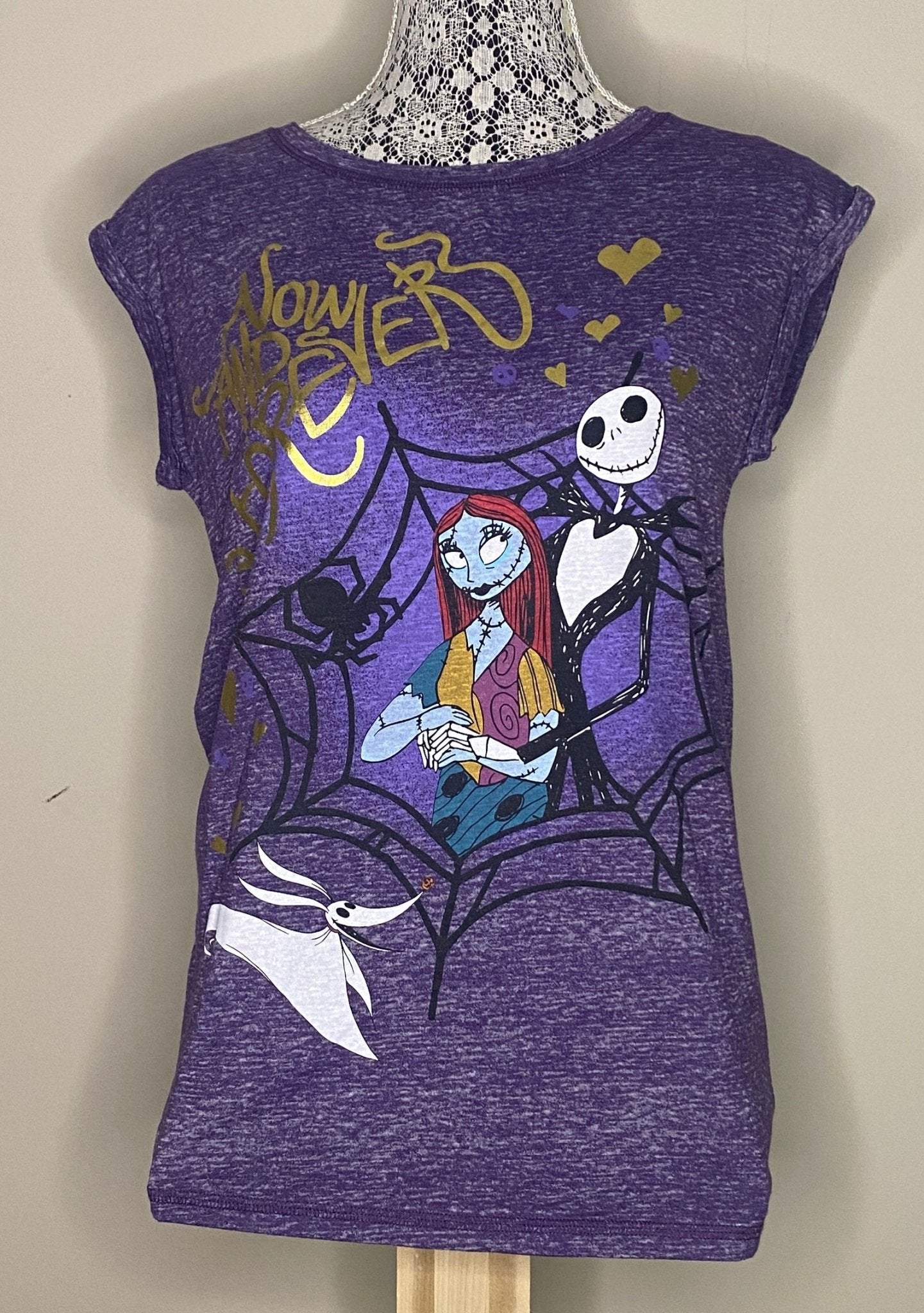 Disney Nightmare Before Christmas Jack Sally Tee Shirt