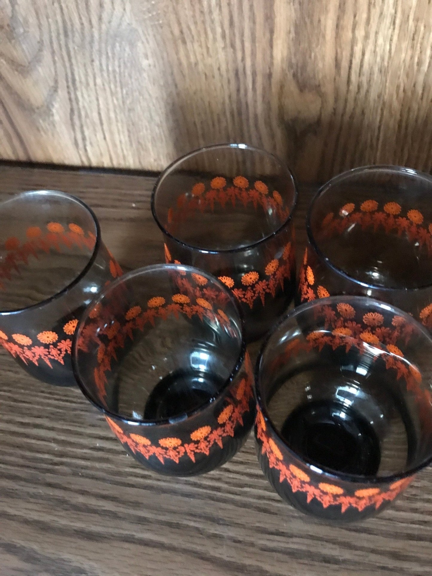 Dominion Glass Amber Orange Flower Glasses - HLJ at HomeDominion Glass Amber Orange Flower GlassesTumblerDominion Glass