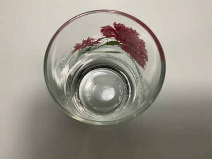 Dominion Glass January Carnation Flower of the Month Drink Glass