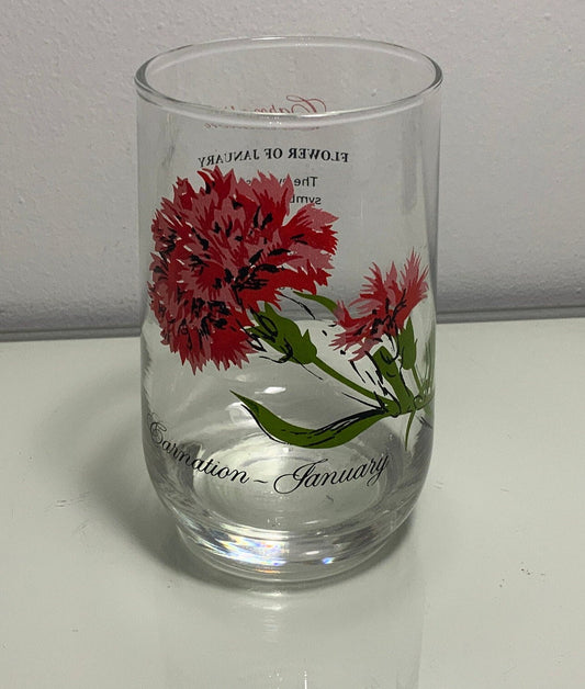 Dominion Glass January Carnation Flower of the Month Drink Glass - HLJ at HomeDominion Glass January Carnation Flower of the Month Drink GlassBirthday GlassDominion Glass