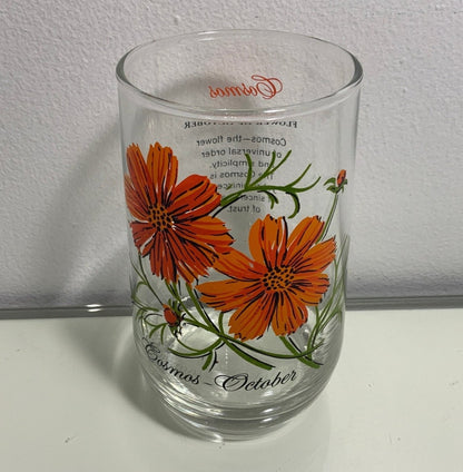 Dominion Glass October Flower of the Month Drink Glass